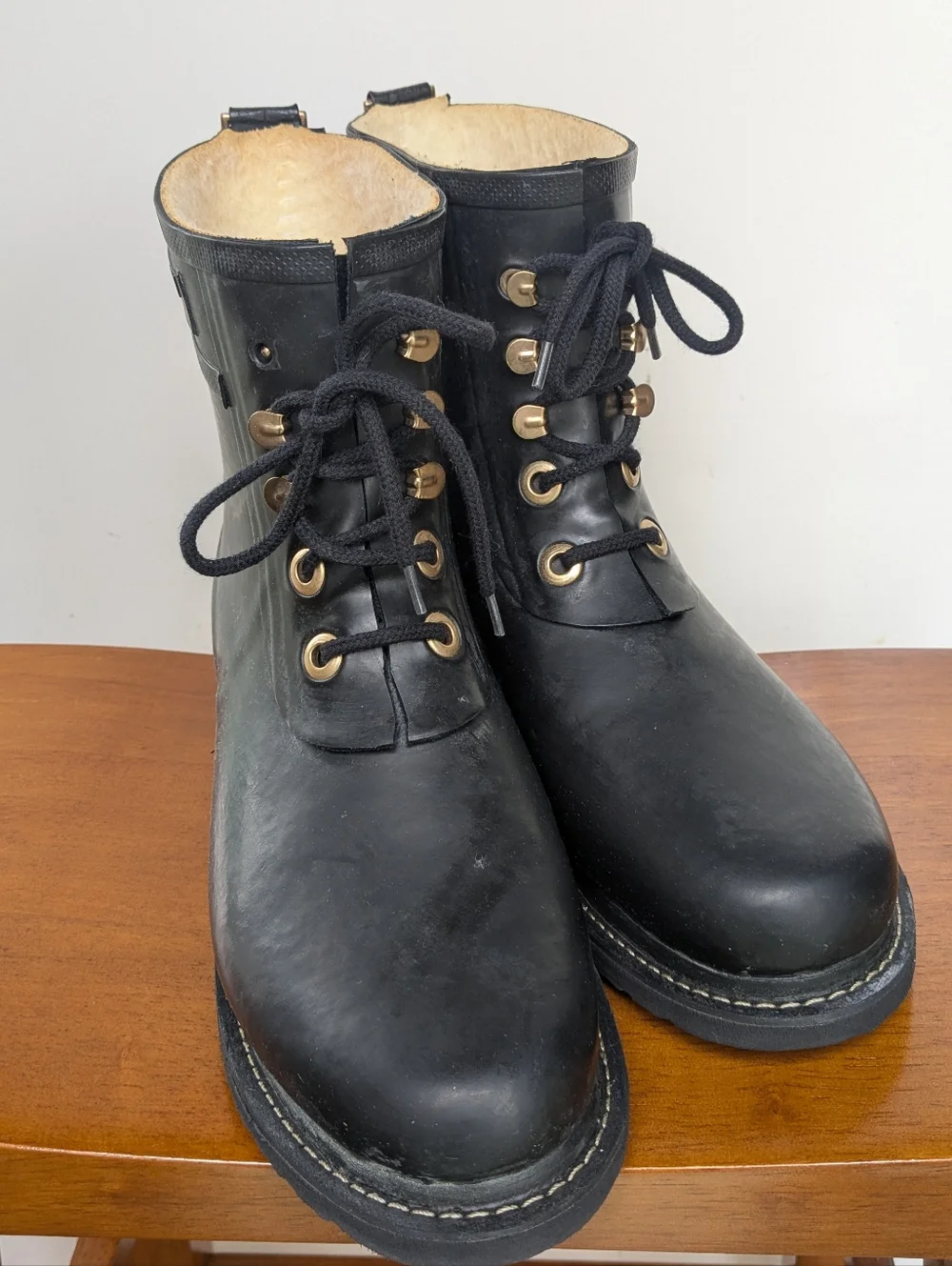 Ilse Jacobsen Hornbæk Rub 2 Lace-Up Rain Boots - Black - Size 41